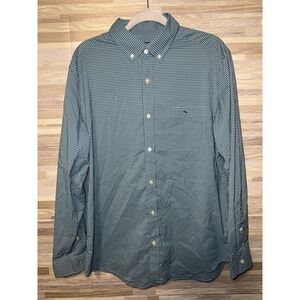 Vineyard Vines Performance Classic Fit Tucker Shirt Large Plaid Blue Button Down
